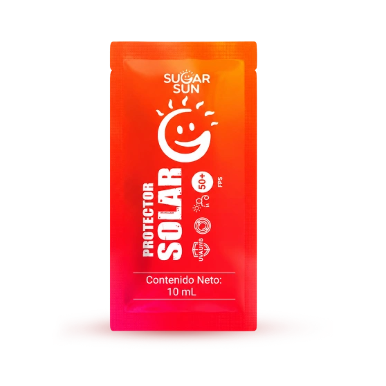 Bloqueador solar Sugar Sun en sachet de 10 ml, FPS 50+